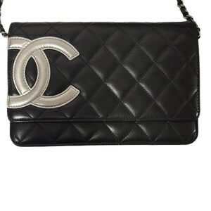 Chanel Black Cambon WOC Quilted Leather Bag